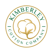 Kimberley Cotton Company logo features a golden cotton boll encircled with the words Kimberley Cotton Company in gold